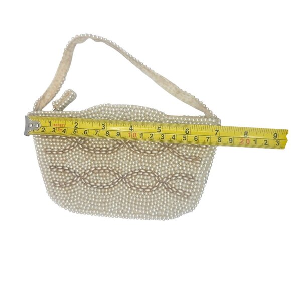 Vintage La Regale Pearl Beaded Mini Purse Japan Evening Bag Wedding - Picture 7 of 14
